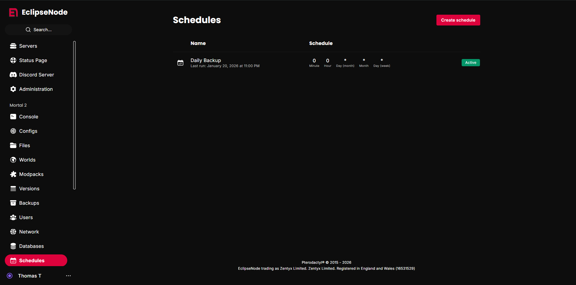 Scheduling Feature